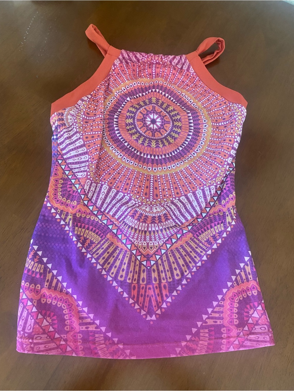 Prana Vibrant Pink & Purple Mandala Yoga Racerback Tank Top XS